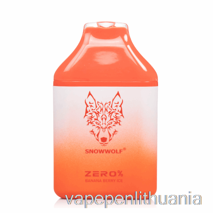 Snowwolf Zero 5500 0% Be Nikotino Vienkartinis Bananų Uogų Ledo Vape Skystis